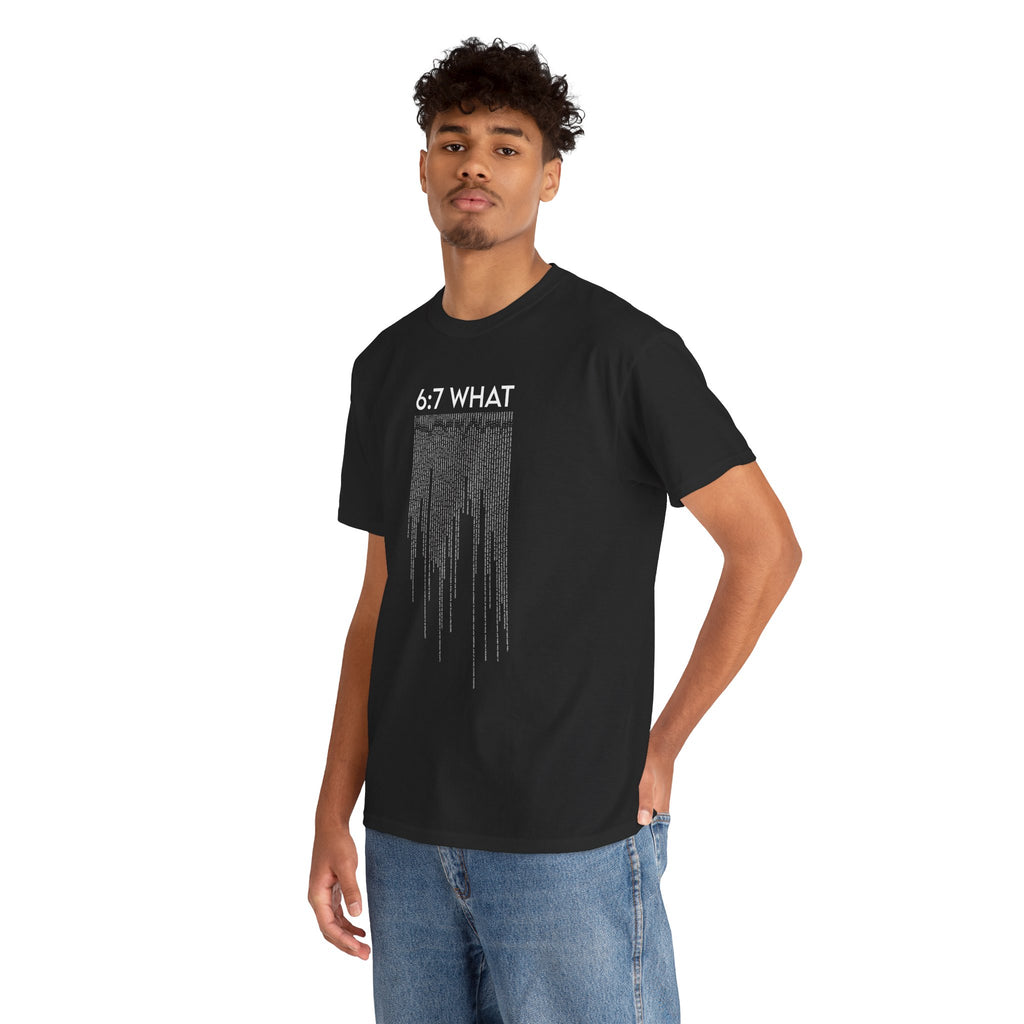 6:7 What | Drip Graphic Tee | Distressed Text, Urban Grunge Style | Biblical Humor